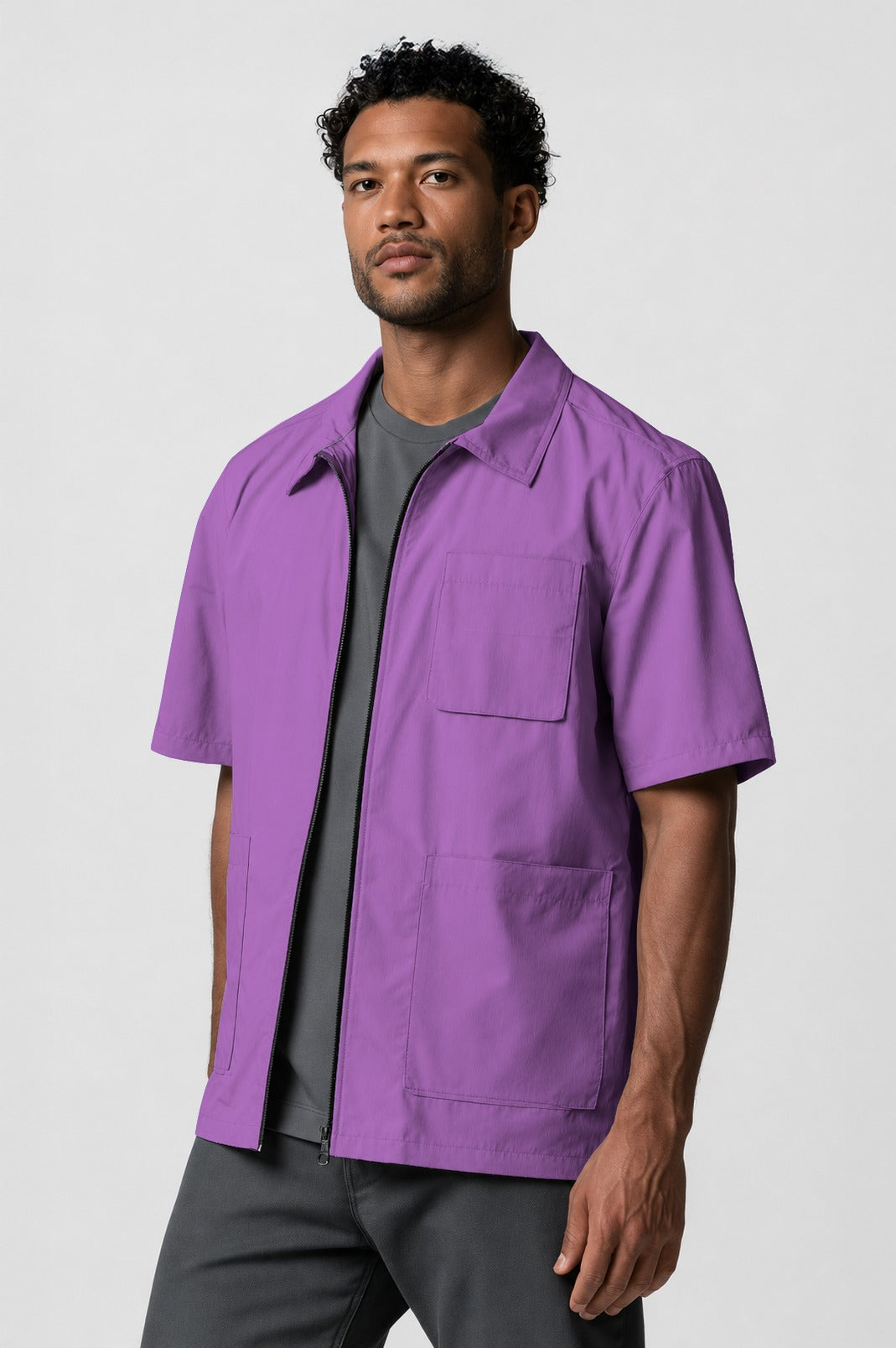 Barber Jacket - Front Zipper