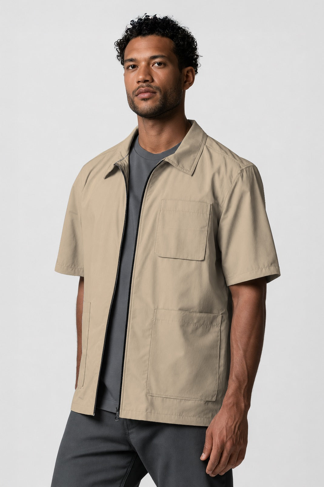 Barber Jacket - Front Zipper