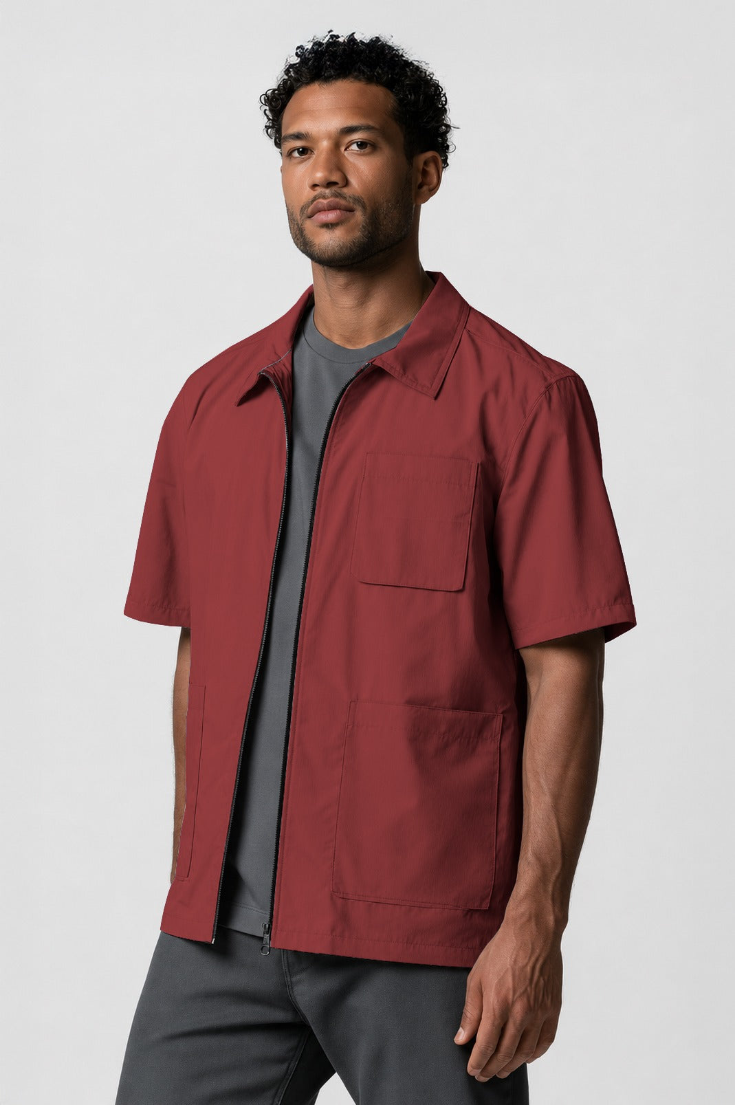 Barber Jacket - Front Zipper