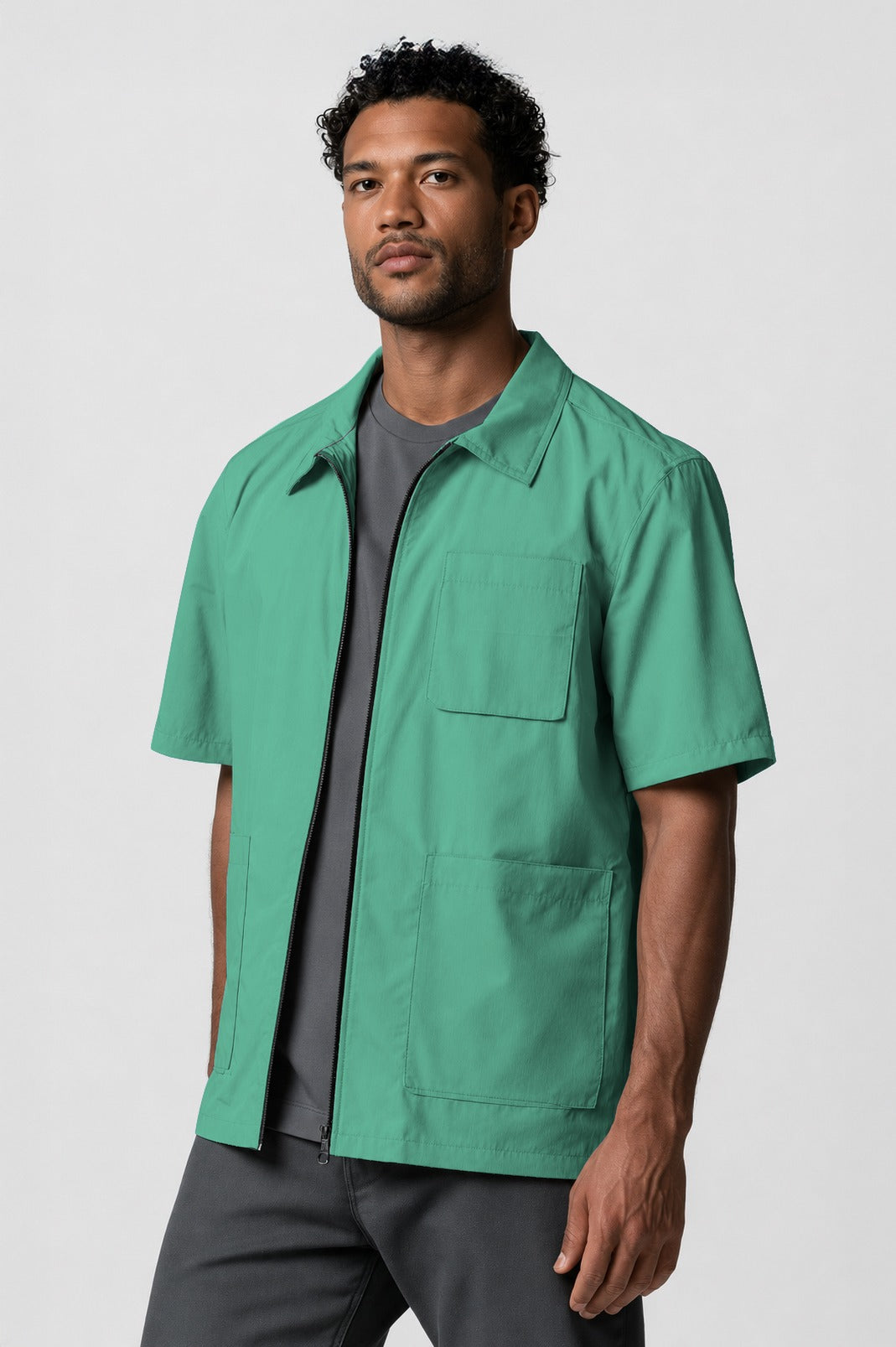 Barber Jacket - Front Zipper