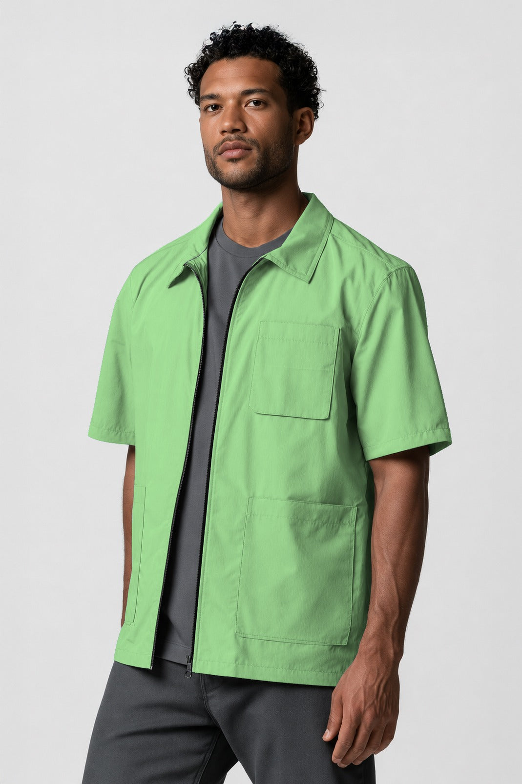 Barber Jacket - Front Zipper