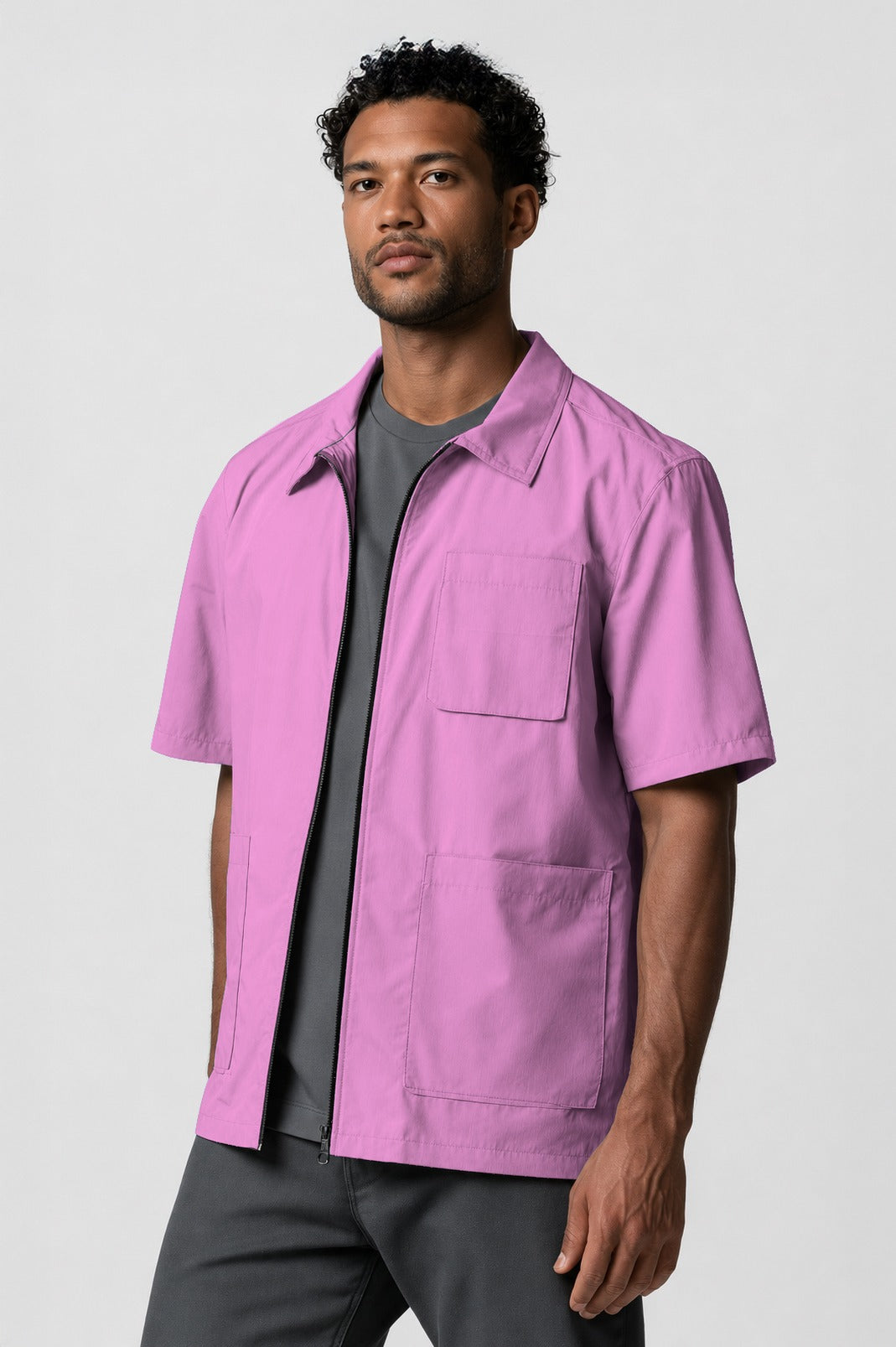 Barber Jacket - Front Zipper