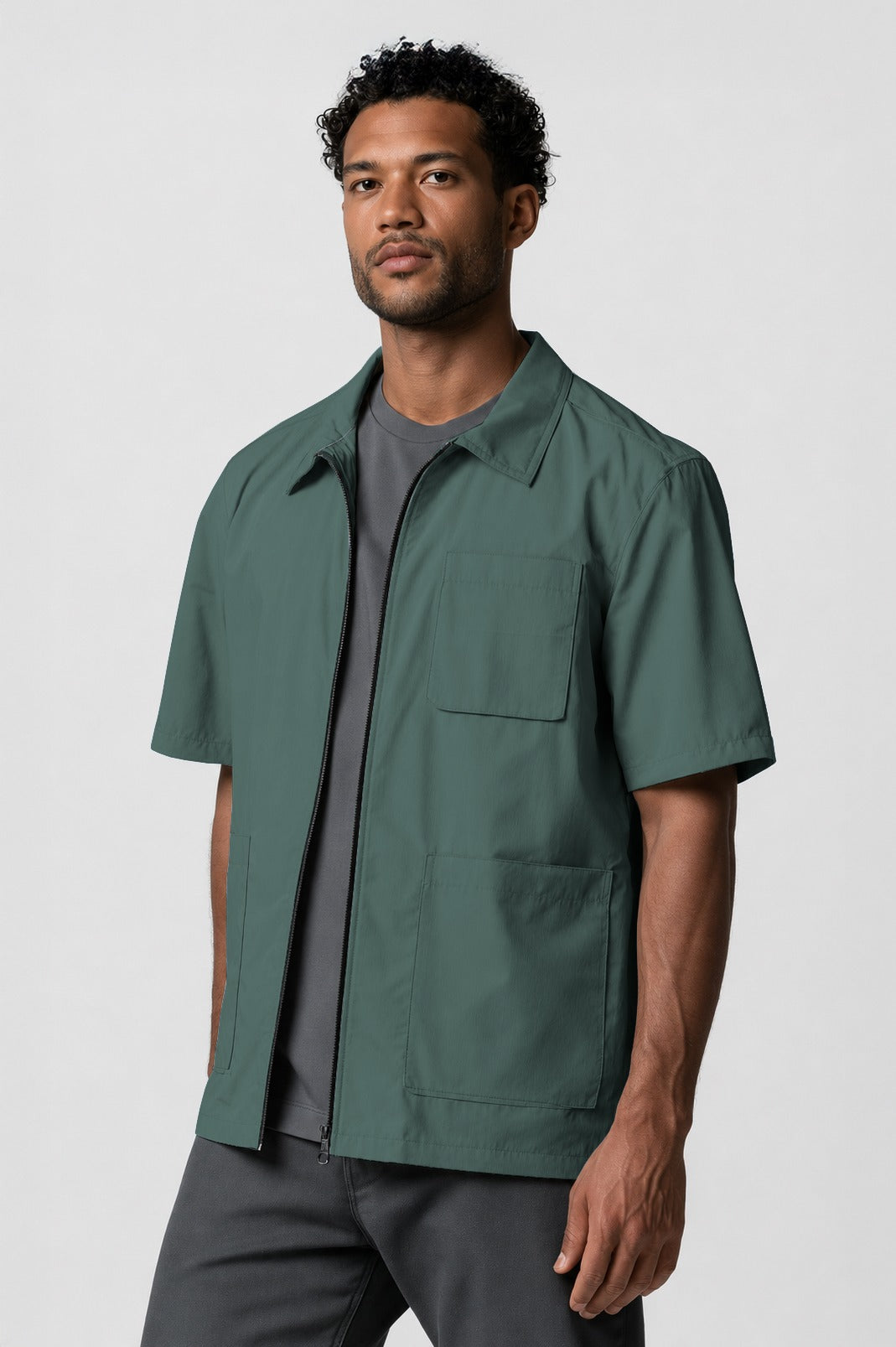 Barber Jacket - Front Zipper