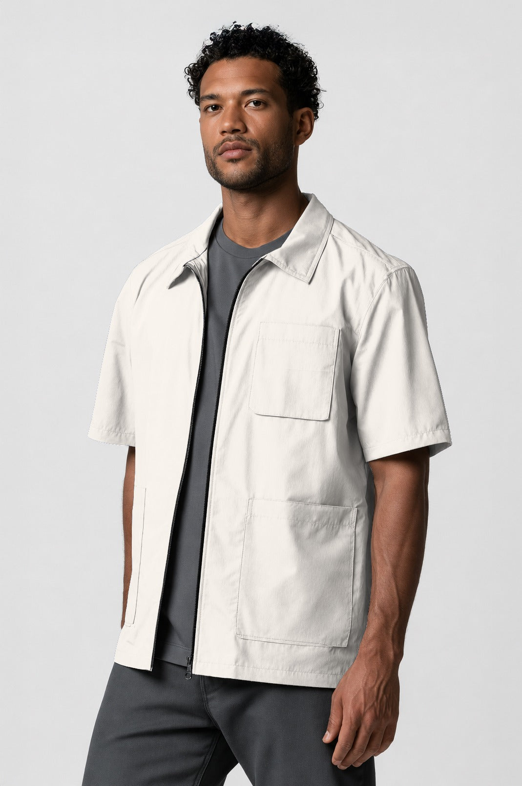Barber Jacket - Front Zipper