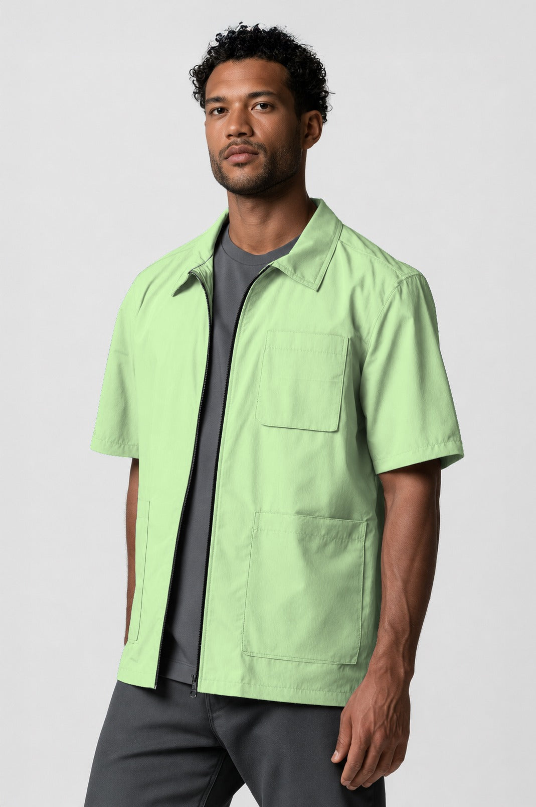 Barber Jacket - Front Zipper