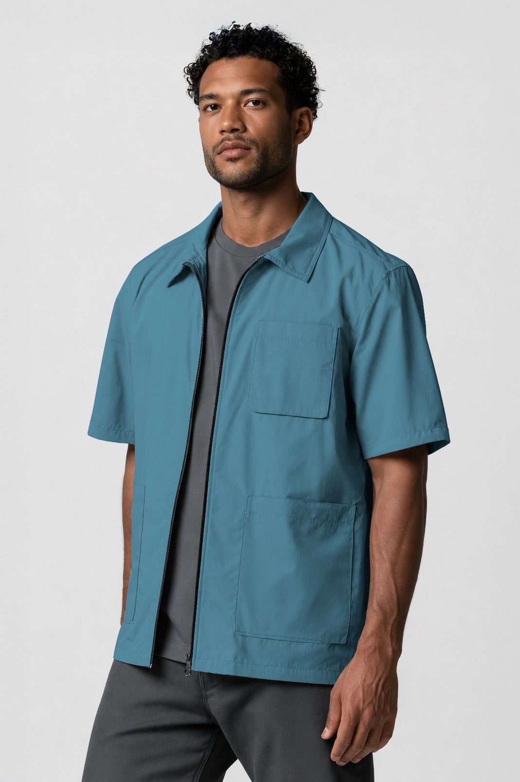 Barber Jacket - Front Zipper