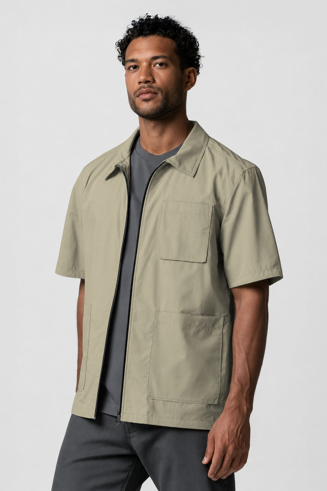 Barber Jacket - Front Zipper