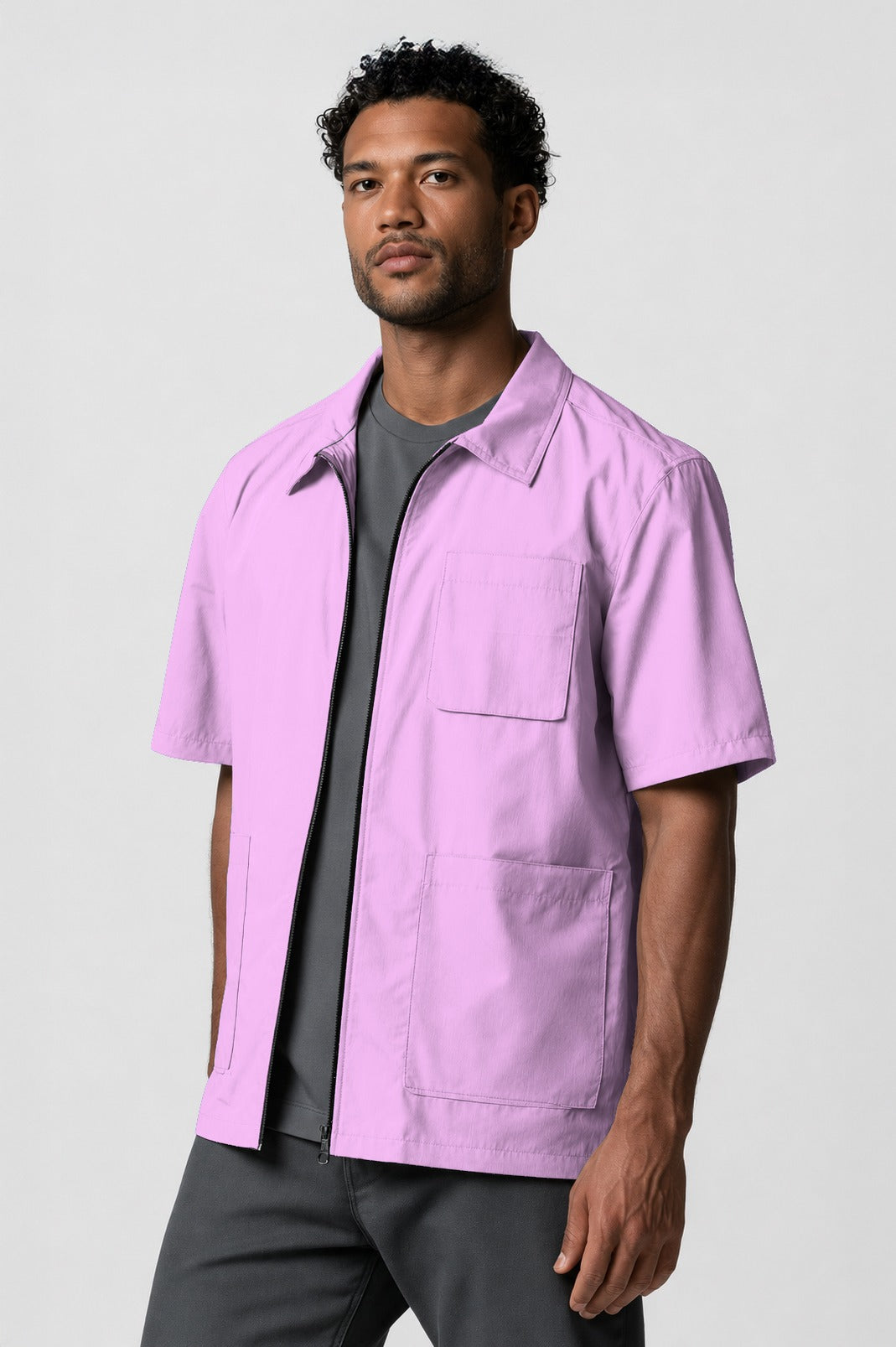 Barber Jacket - Front Zipper