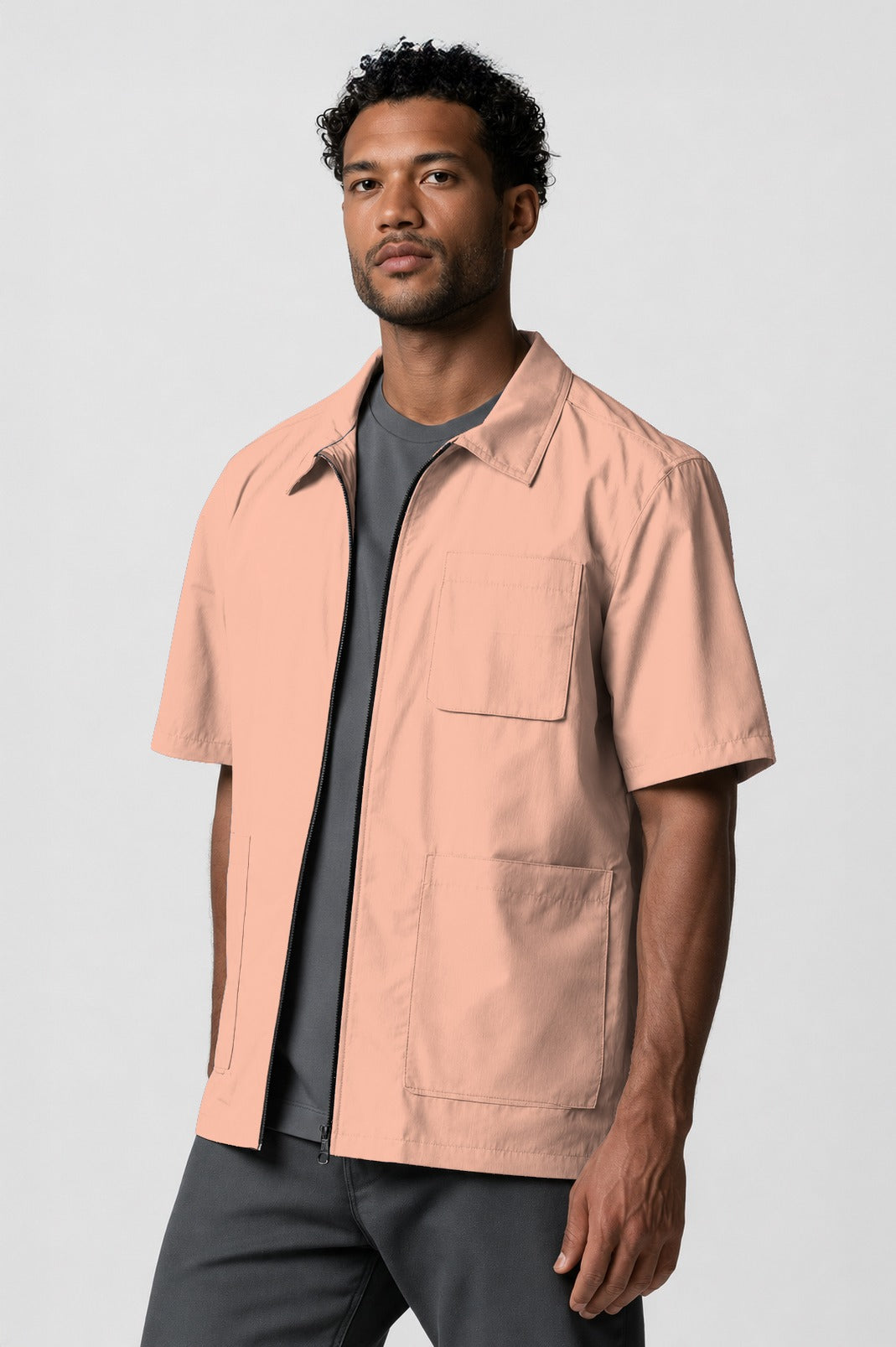 Barber Jacket - Front Zipper