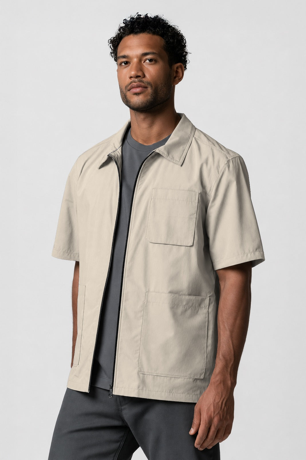Barber Jacket - Front Zipper