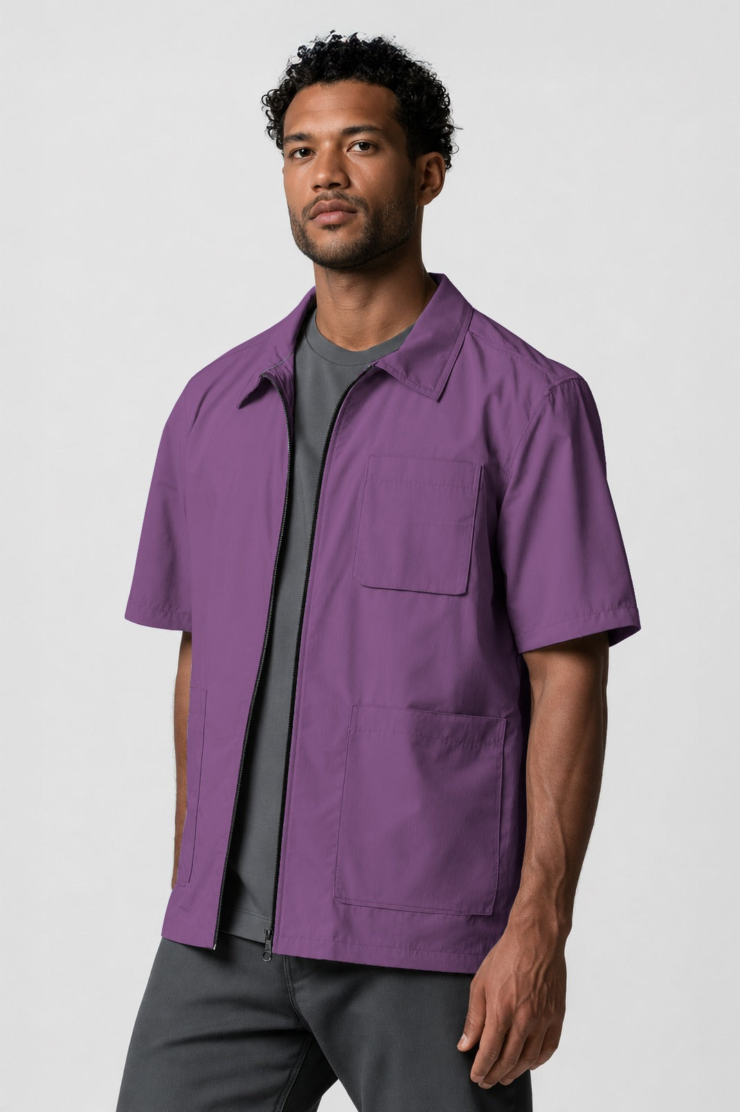 Barber Jacket - Front Zipper