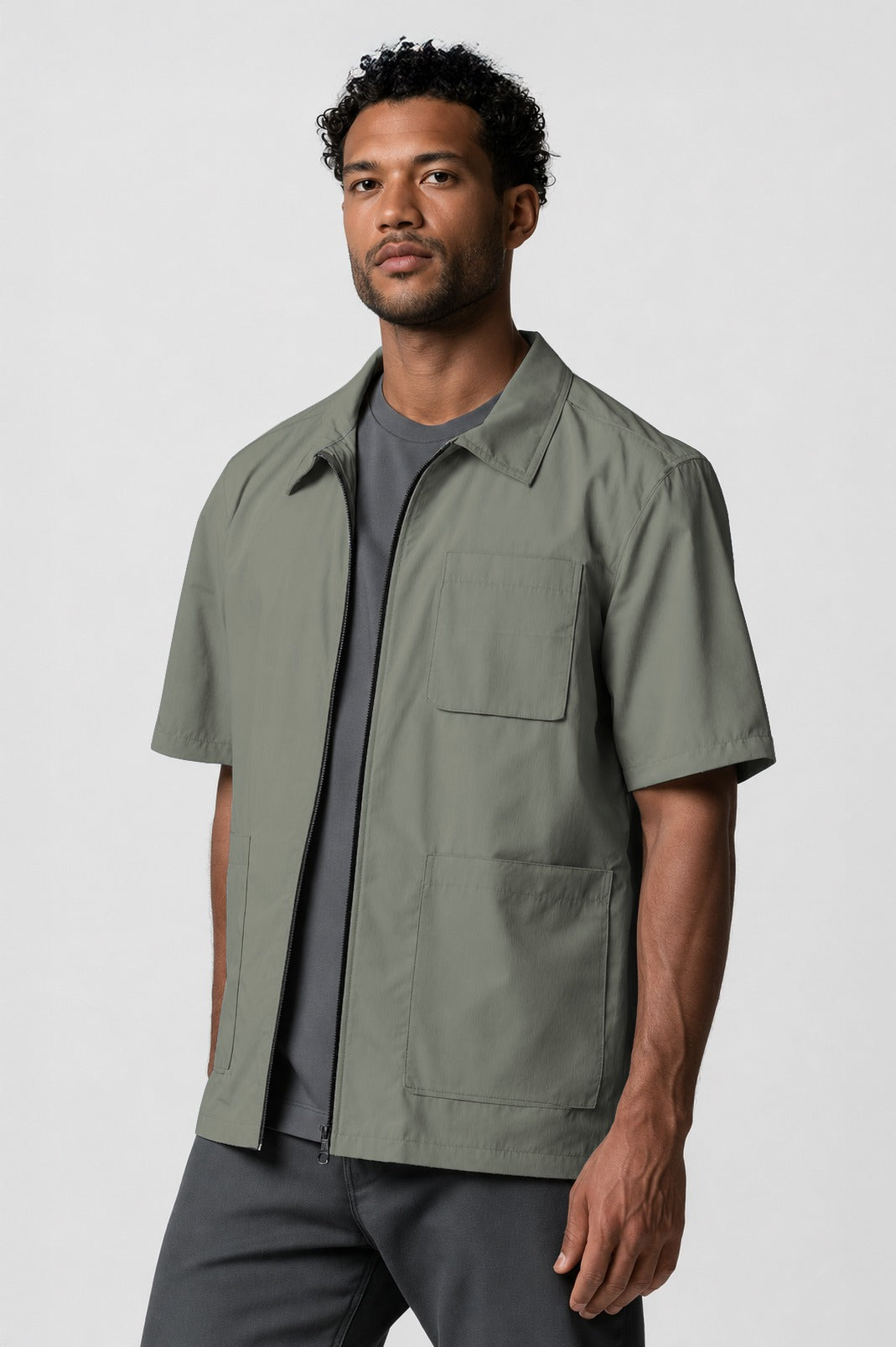 Barber Jacket - Front Zipper
