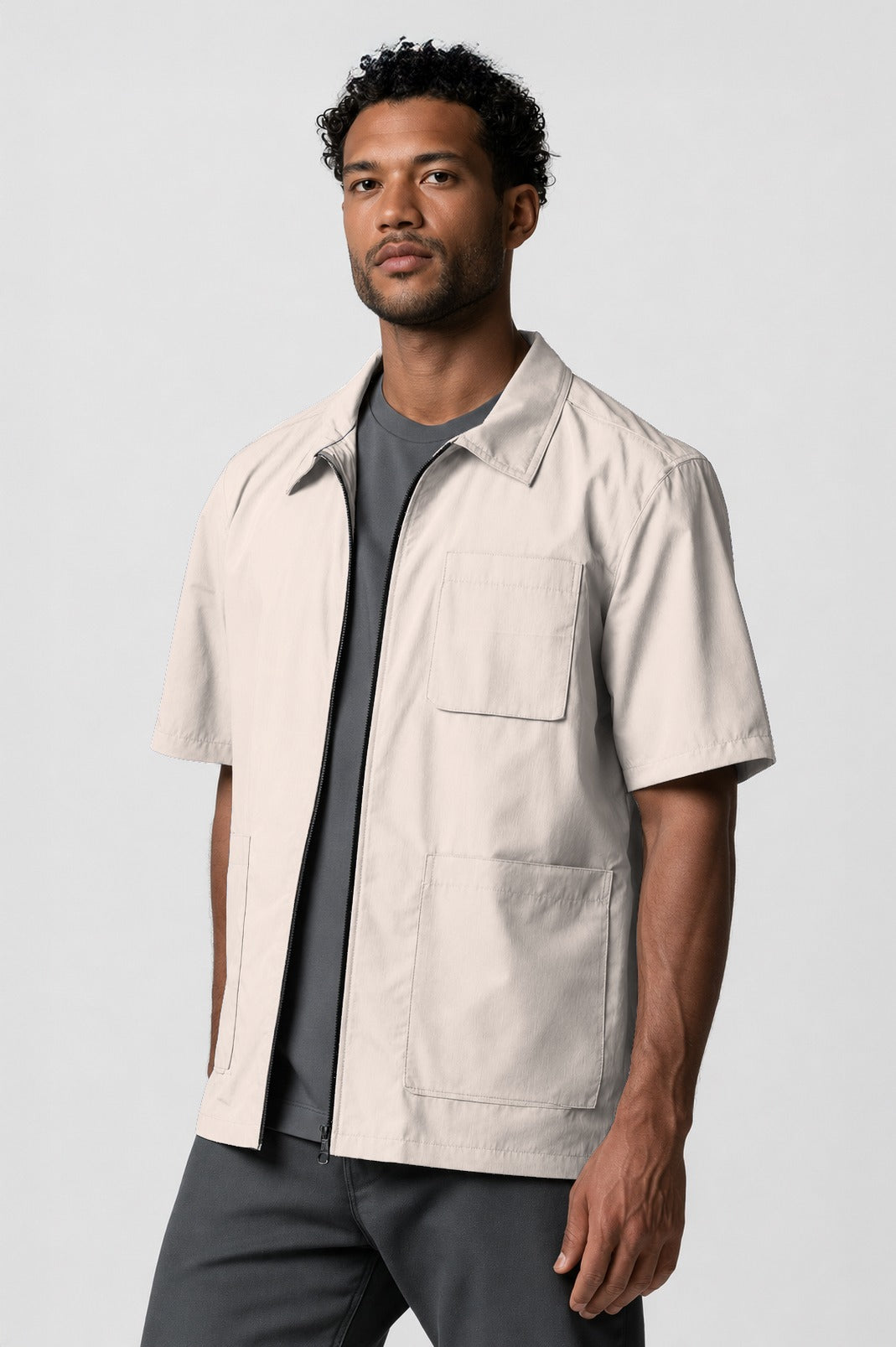 Barber Jacket - Front Zipper