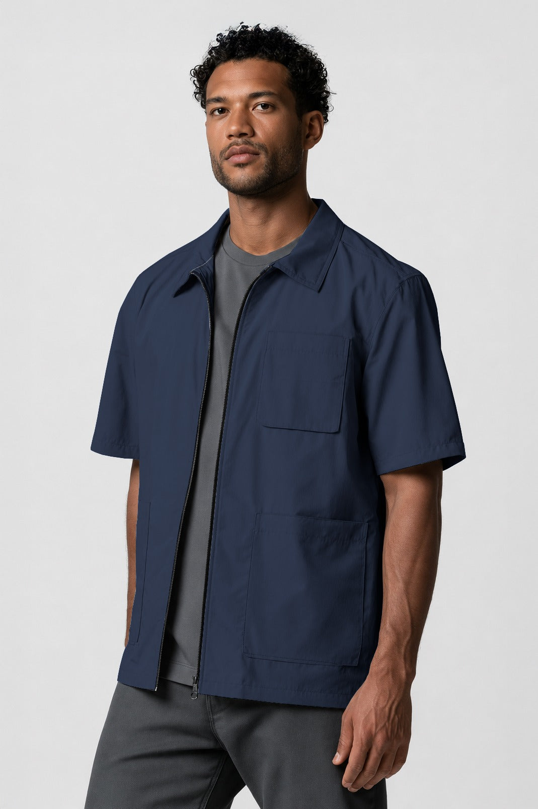 Barber Jacket - Front Zipper