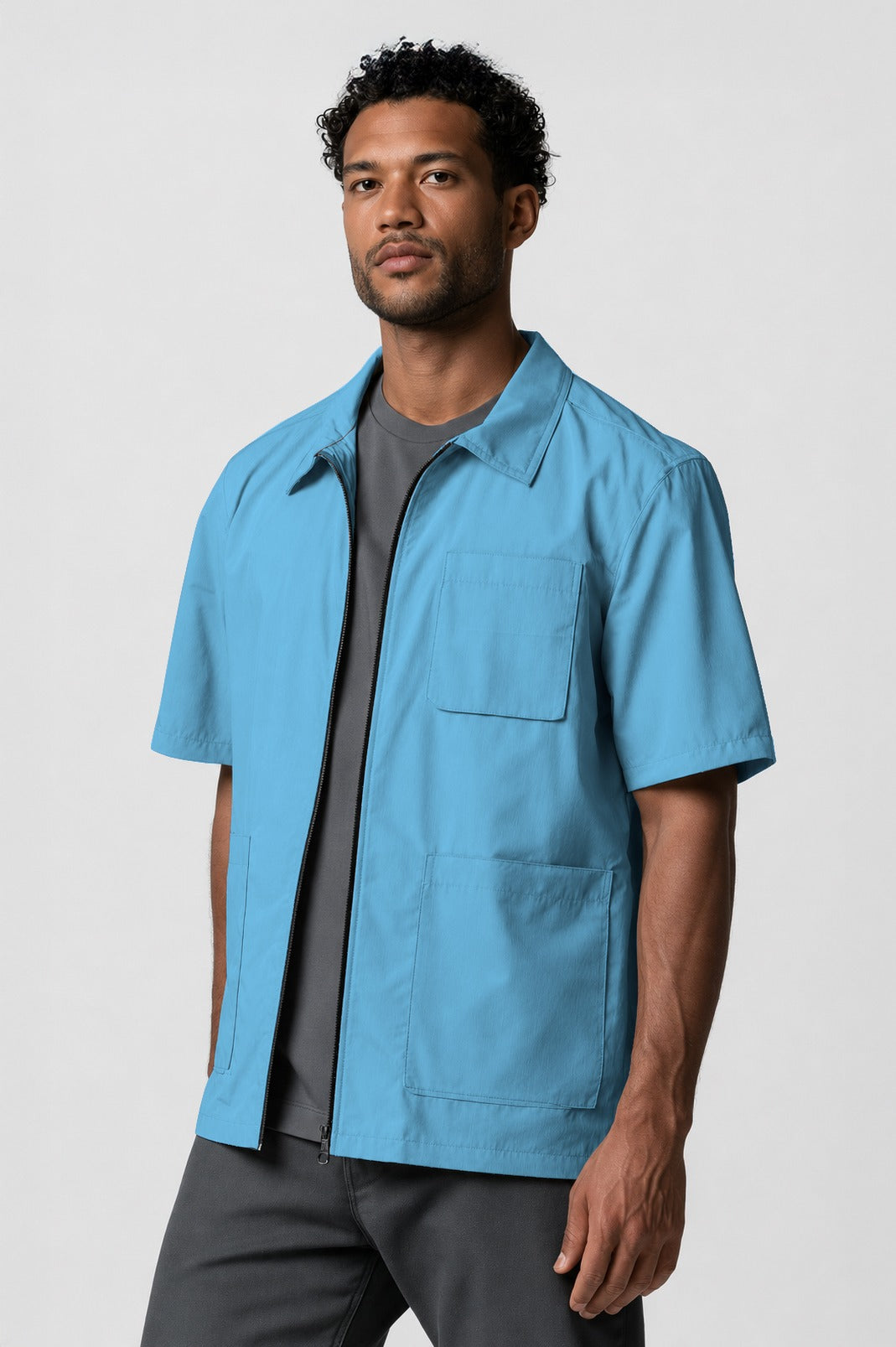 Barber Jacket - Front Zipper