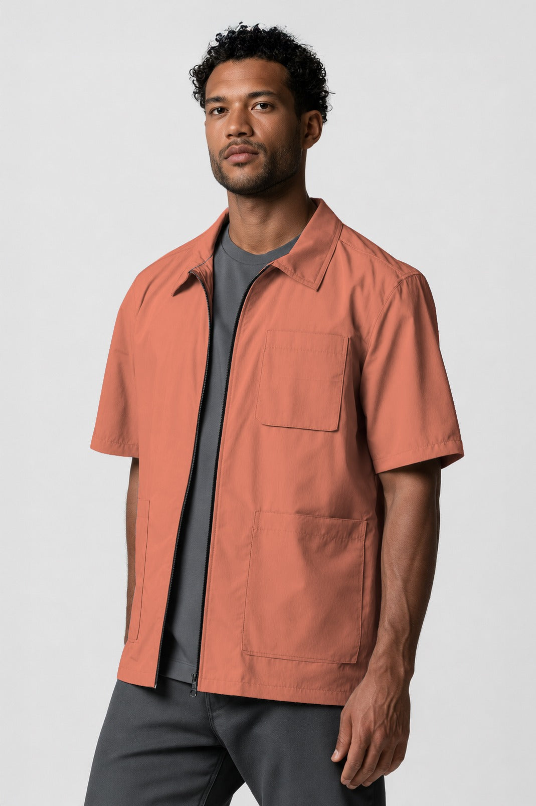 Barber Jacket - Front Zipper