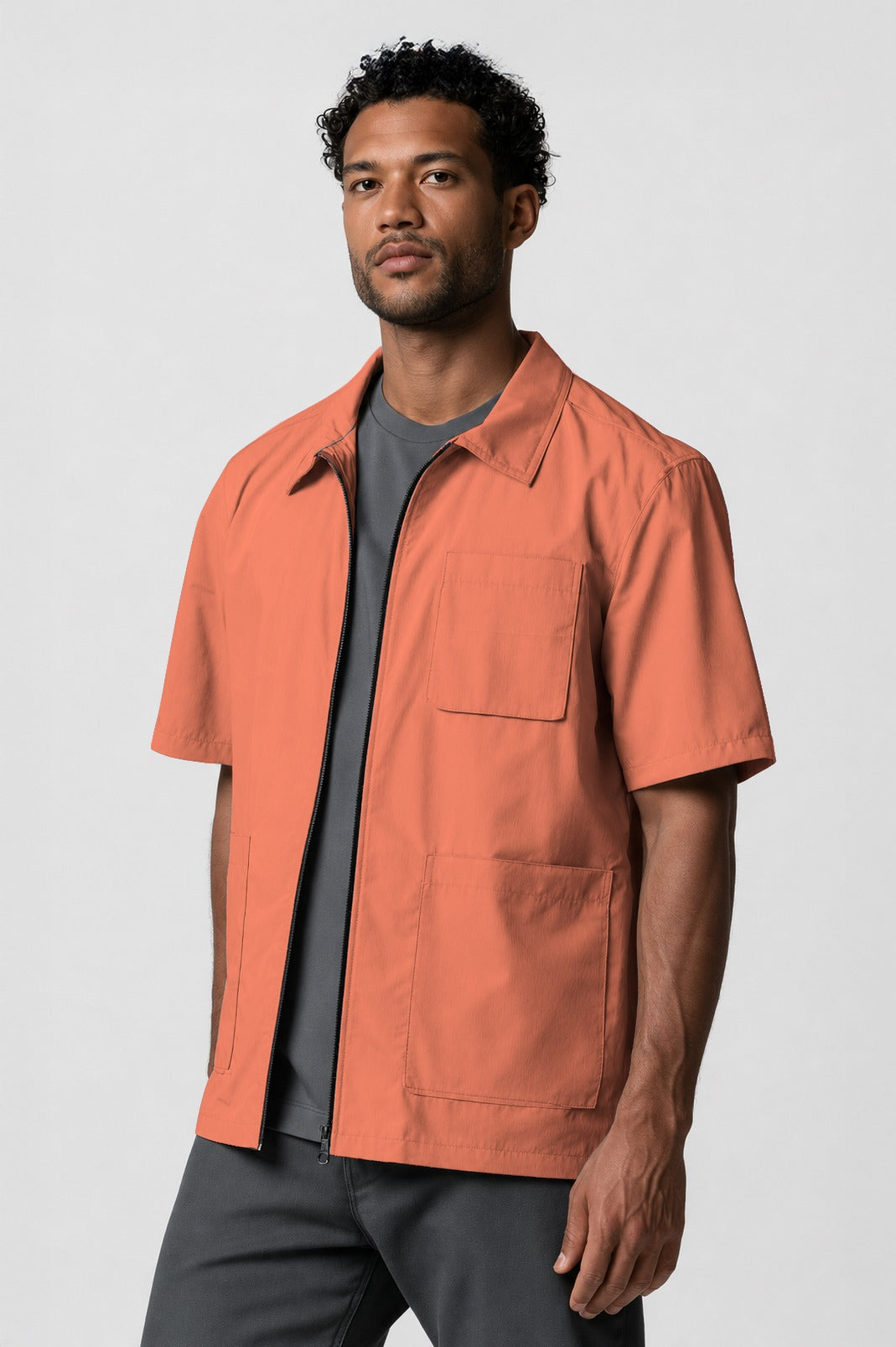 Barber Jacket - Front Zipper