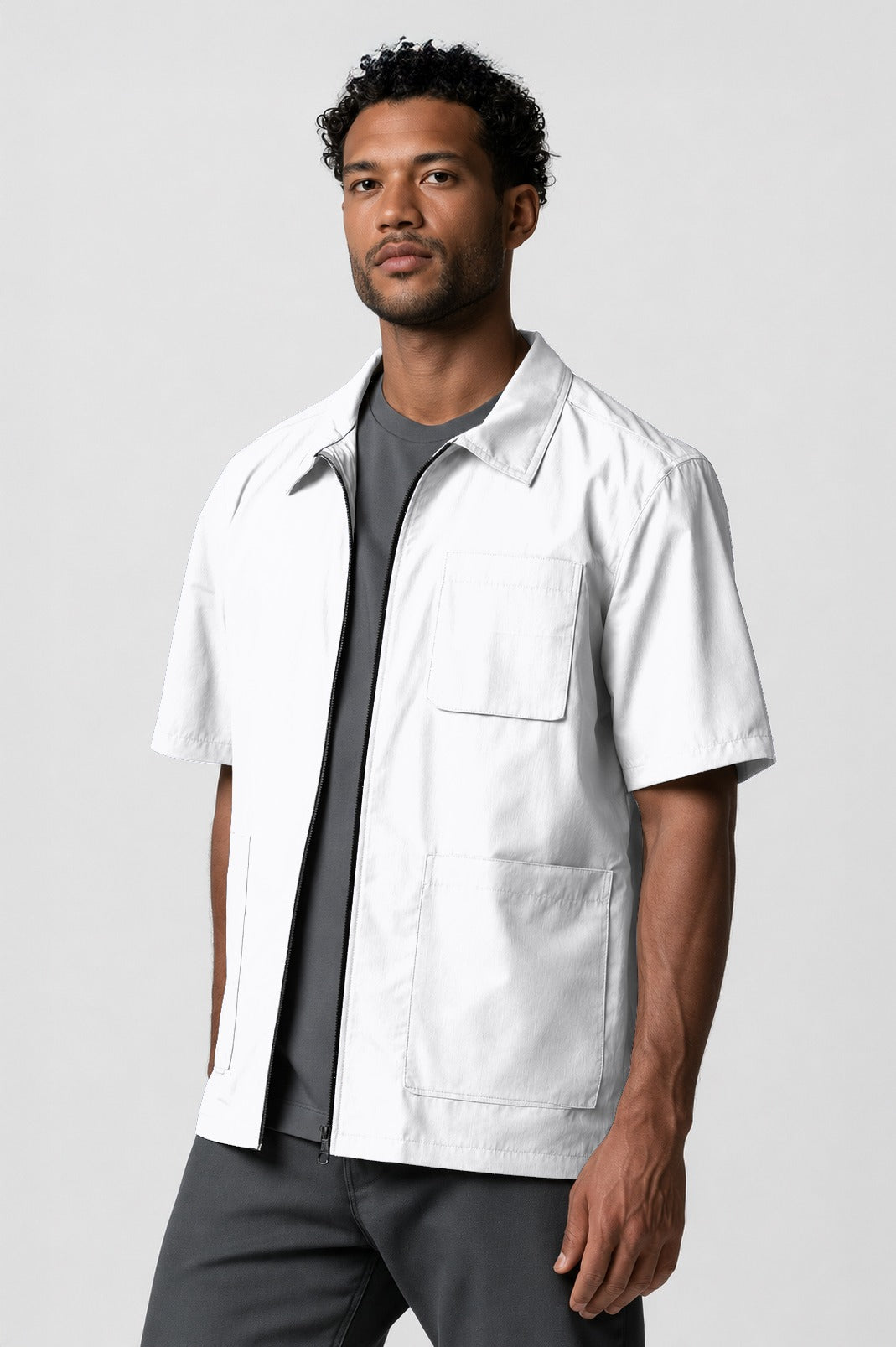 Barber Jacket - Front Zipper