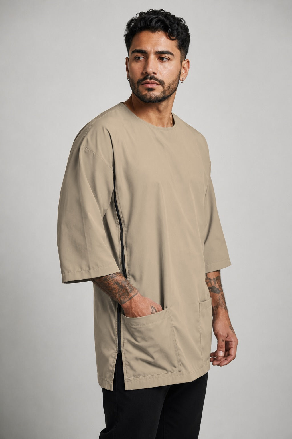 Barber Jacket - Side Zipper