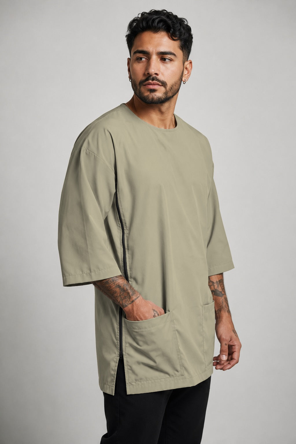 Barber Jacket - Side Zipper