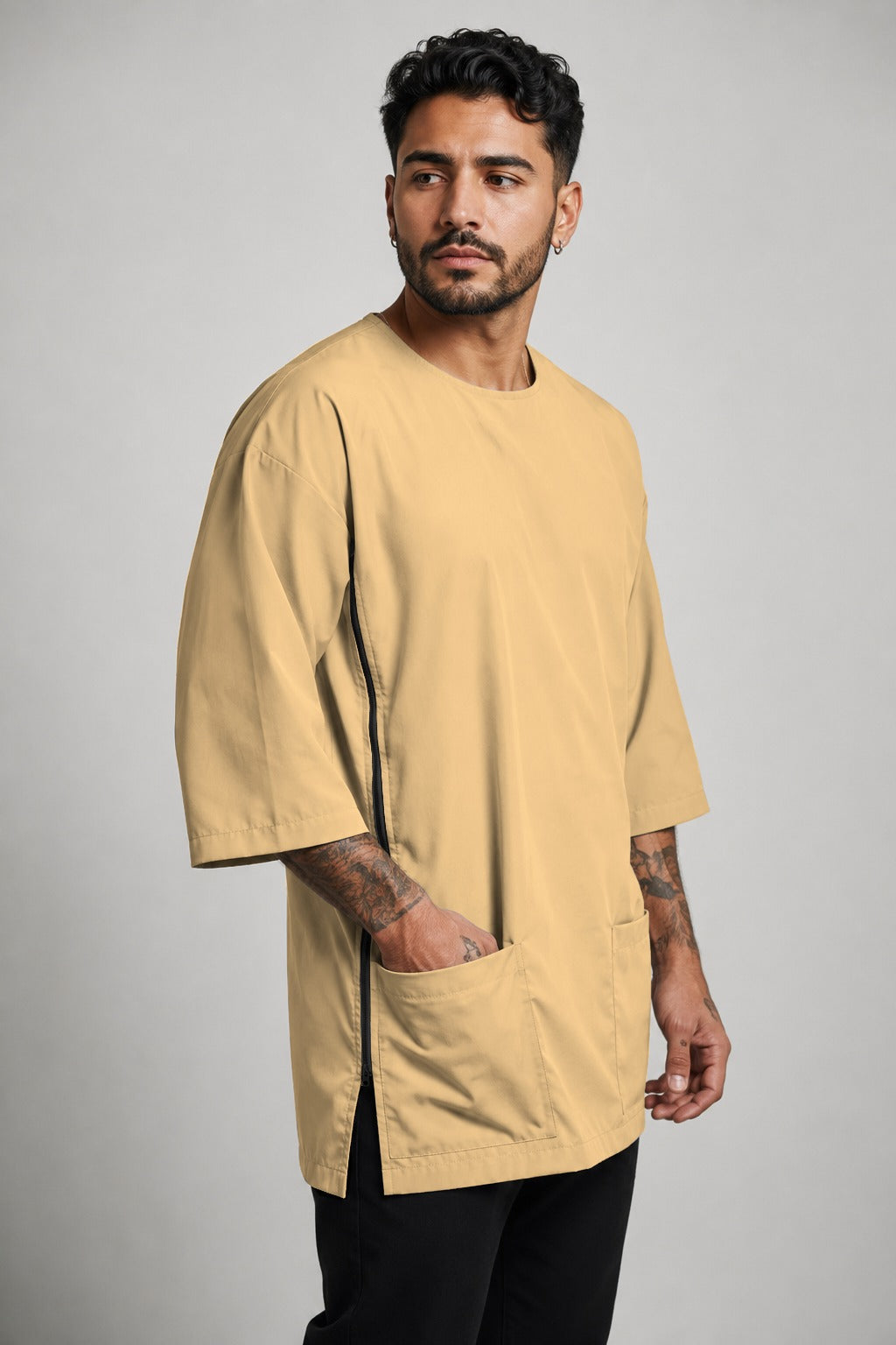 Barber Jacket - Side Zipper